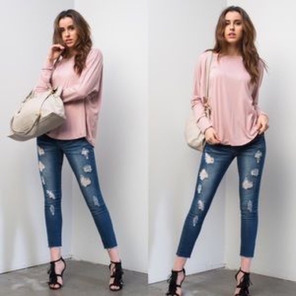 Dusty Pink Dressy Top💕 - Picture 3 of 6